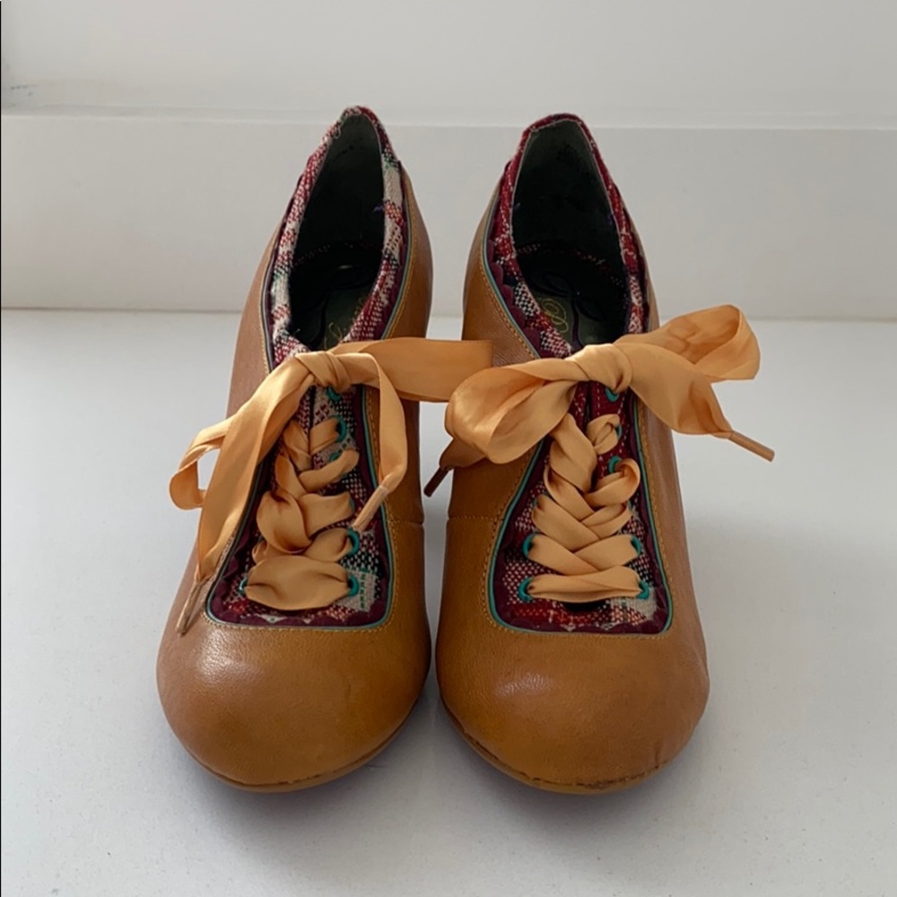Anthropologie Lace Up High Heels - NWOT